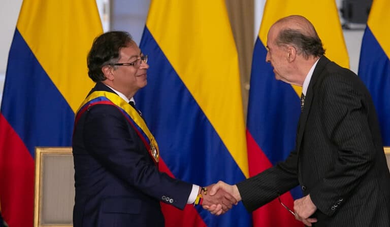 Presidente Gustavo Petro y excanciller Álvaro Leyva