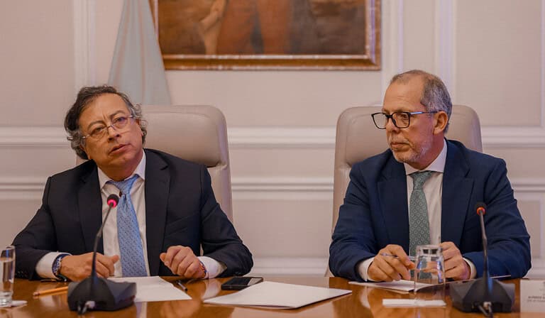 Presidente Gustavo Petro y jefe de despacho, Alfredo Saade