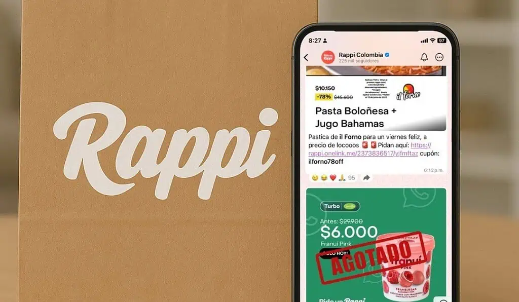 Rappi ofrece productos con hasta 80 % de descuento en su canal de WhatsApp: Así funciona Promociones en el canal de WhatsApp de Rappi.