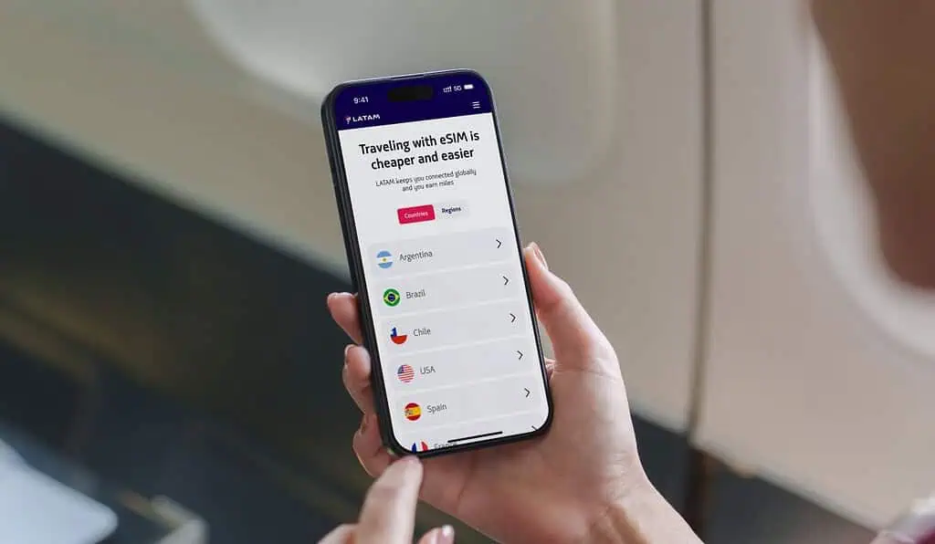 Latam Airlines lanza servicio de eSIM para viajes Latam Airlines