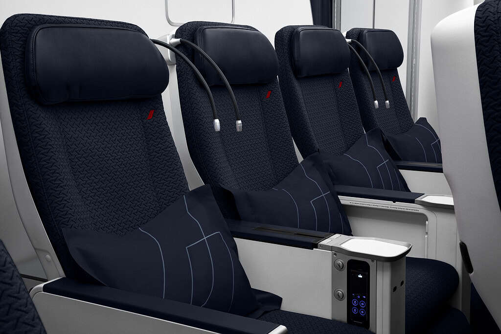 Cabina premium Air France A350. Foto: cortesía Air France.