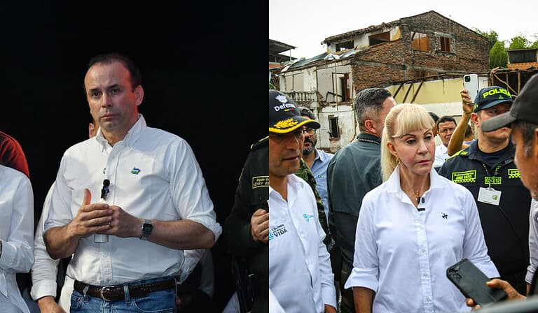 Alcalde de Cali, Alejandro Eder y gobernadora del Valle del Cauca, Dilian Francisca Toro