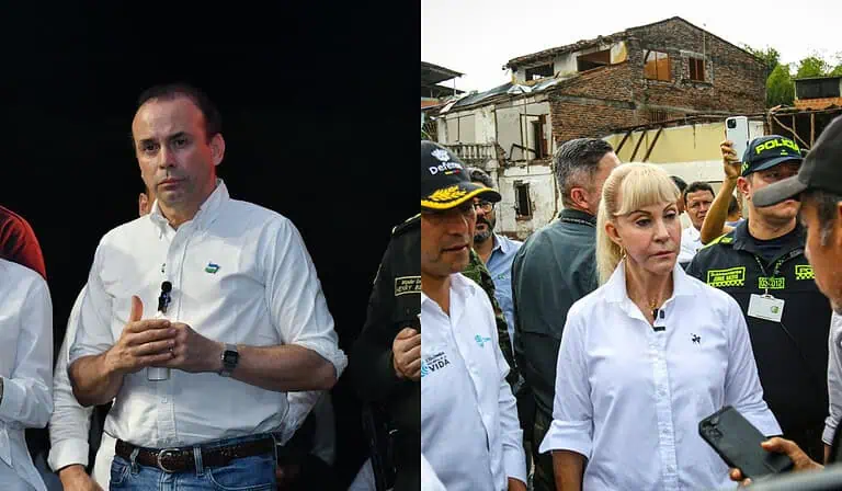 Alcalde de Cali, Alejandro Eder y gobernadora del Valle del Cauca, Dilian Francisca Toro