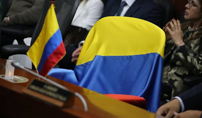 Curul de Miguel Uribe