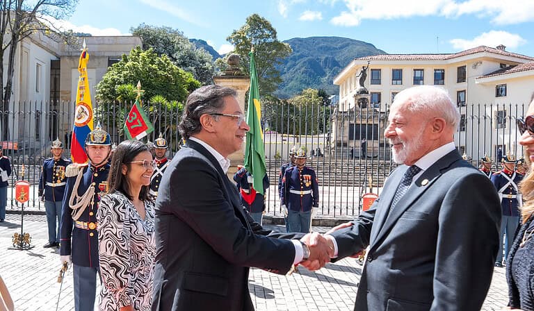 Presidente Gustavo Petro y presidente de Brasil, Luiz Inácio Lula da Silva