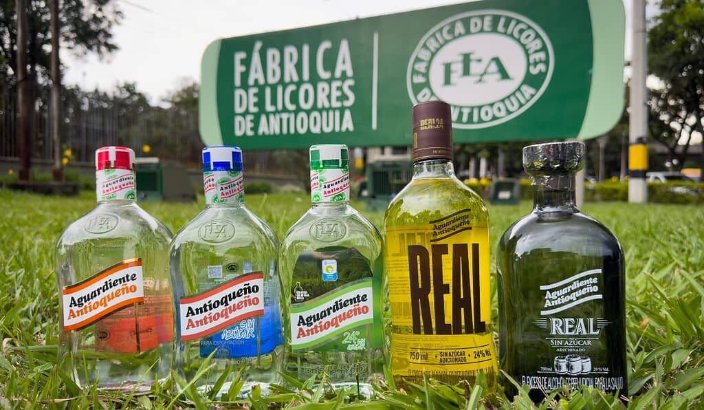 Productos de la Fábrica de Licores de Antioquia. Foto: FLA. 