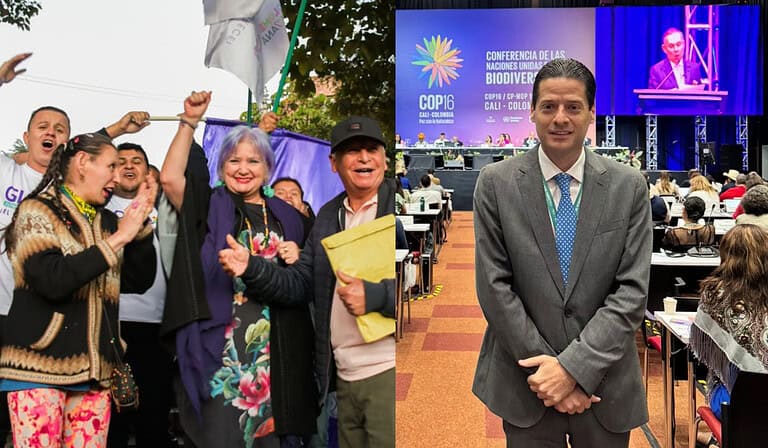 Senadora Gloria Flórez y el liberal Mauricio Gómez
