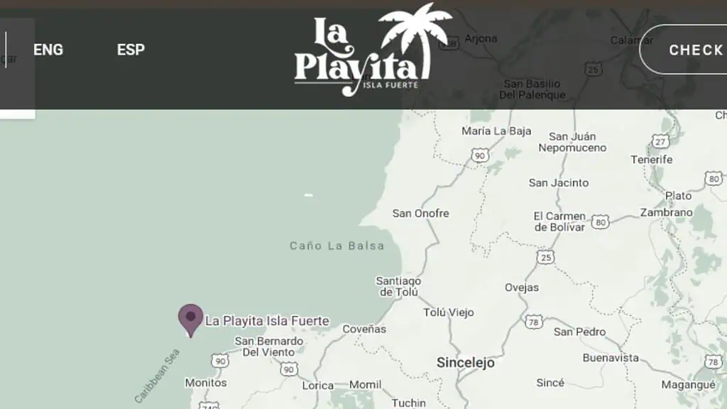 La Playita, el motor turístico y económico de Isla Fuerte: esta es su oferta Ubicación de La Playita en Isla Fuerte