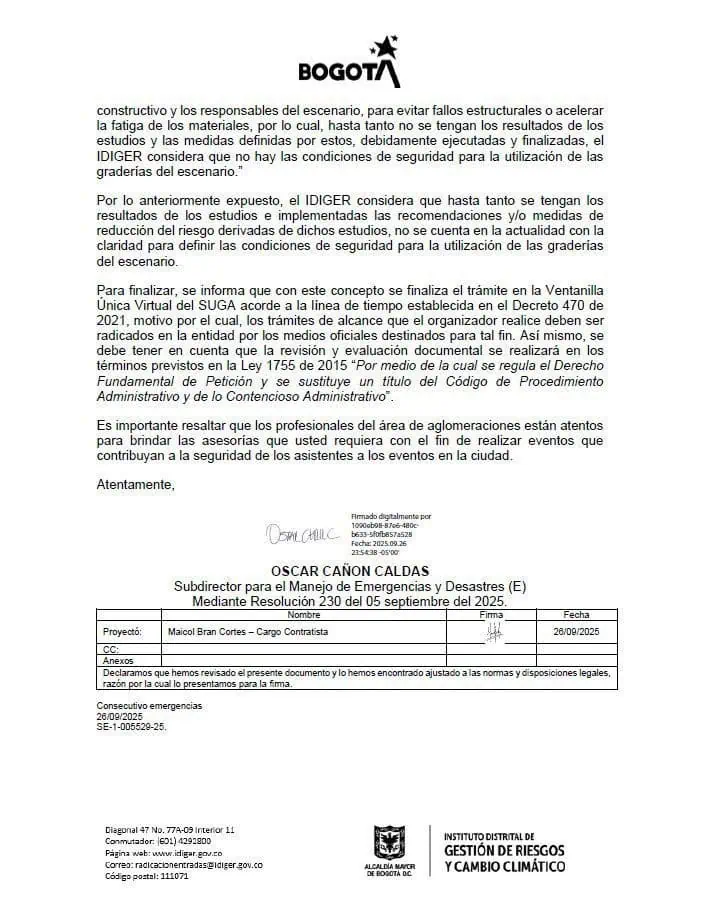 Vive Claro tiene "riesgo estructural", dice revelador informe: estos son los conciertos que estarían en duda Detalles sobre el informe de Vive Claro. Foto: tomada de redes sociales.