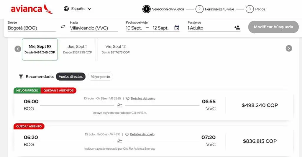 Vuelos a Villavicencio: ¿precios disparados por cierre indefinido de la Vía al Llano? Vuelos a Villavicencio: ¿precios disparados por cierre indefinido de la Vía al Llano?