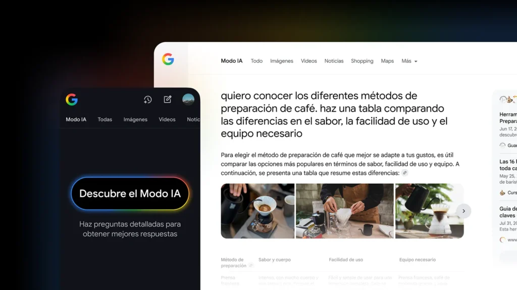 Modo IA de Google ya está disponible en español. Foto: cortesía. 