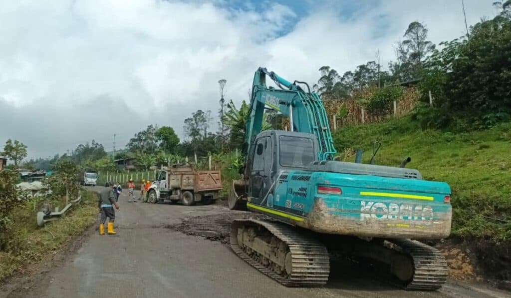 Plan de contingencia en la Vía al Llano. Foto: ANI.