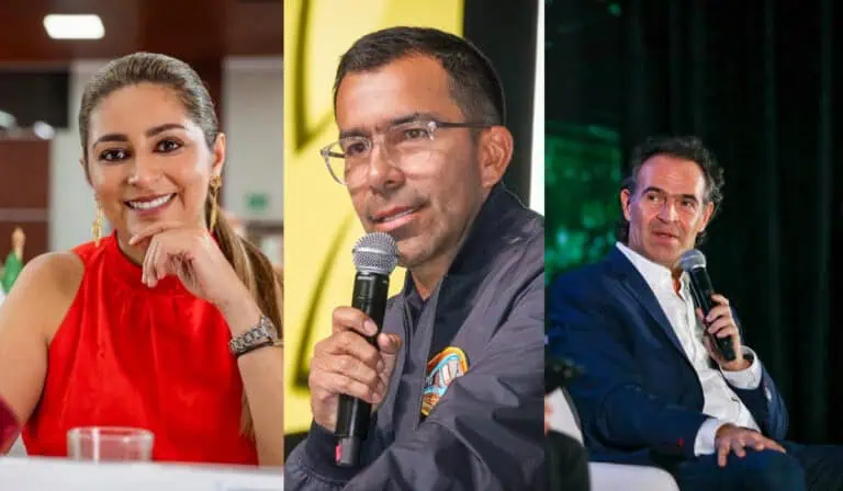 Adriana Magali Matiz, gobernadora del Tolima; Jorge Emilio Rey, gobernador de Cundinamarca; Federico Gutiérrez, alcalde de Medellín.