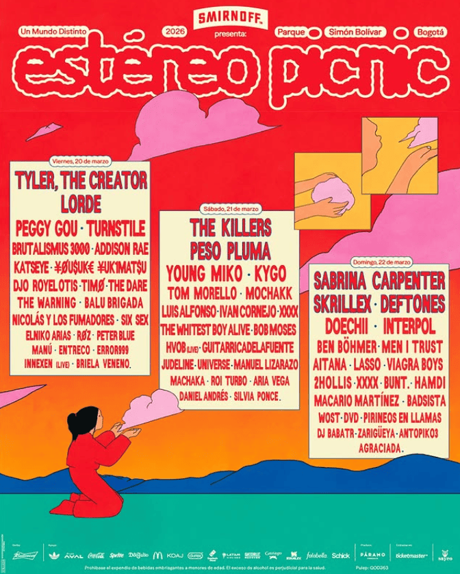 Así quedó el line up por días del Festival Estéreo Picnic 2026: Estos son los precios de las boletas Line up por días del FEP 2026. Foto: tomada de Instagram @festereopicnic.