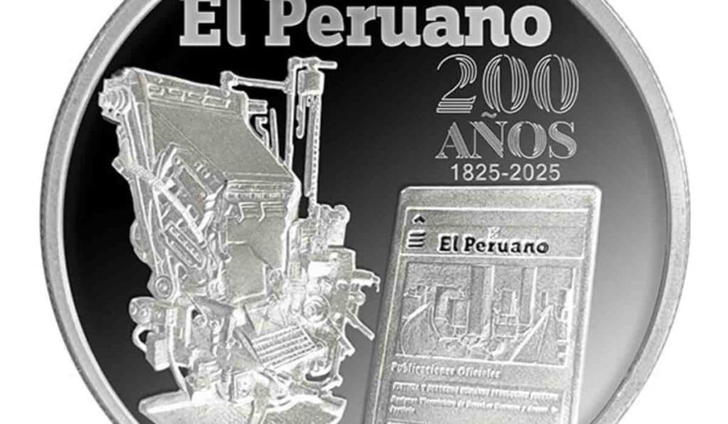 Moneda por el bicentenario del periódico El Peruano