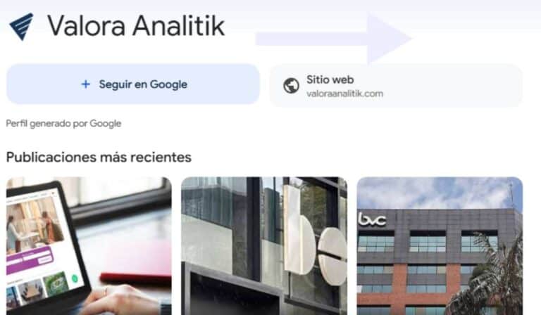 Proceso para seguir a Valora Analitik en Google Discover