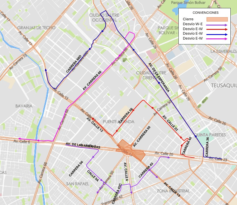 Estos son los cierres viales por implosión de puentes en la Av Las Américas: ¿cuáles son las rutas alternas?