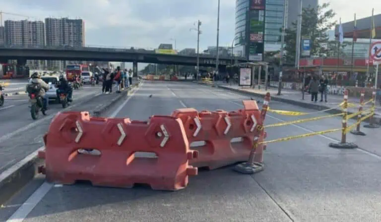 Hay cierre en importante tramo de la NQS en Bogotá por mantenimiento de puente vehicular