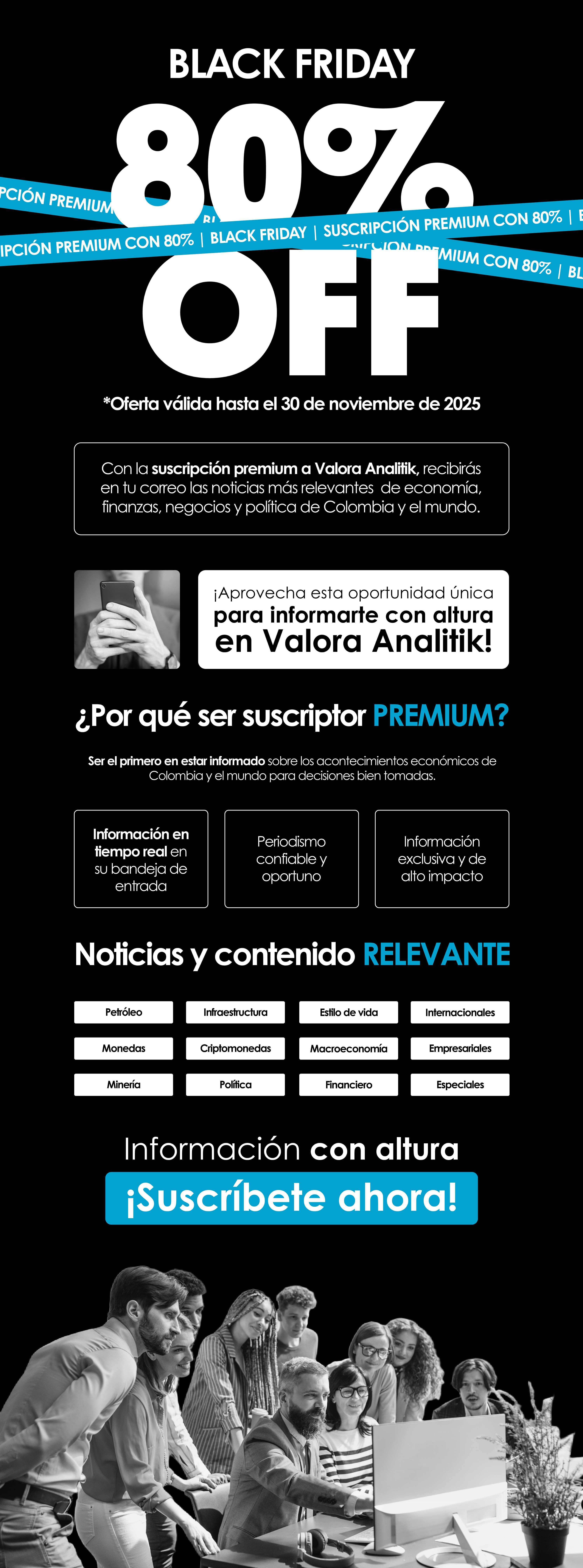 Suscripción Valora Analitik Premium con 80% de descuento