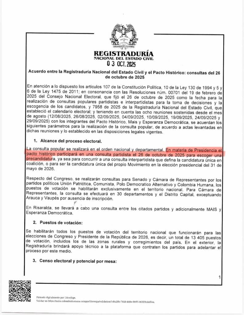 Iván Cepeda asegura que no hay impedimentos para participar en la consulta del Frente Amplio en marzo Regustraduría y Pacto Histórico