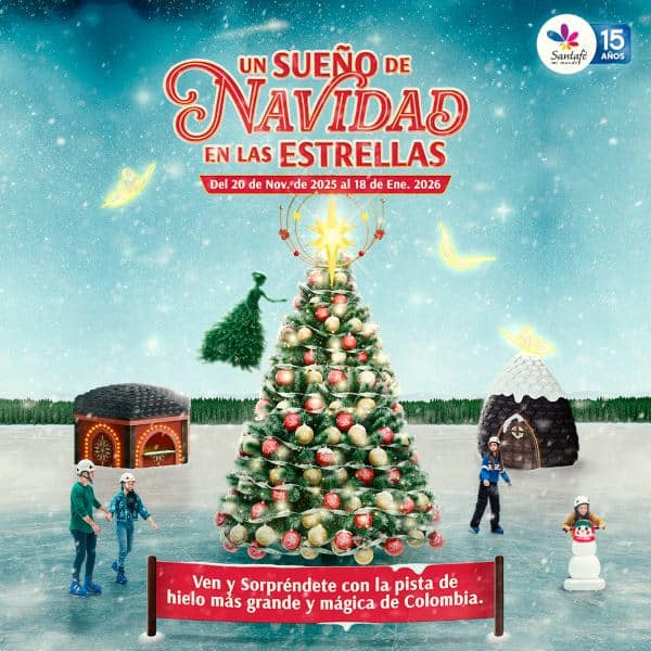 Así celebrará la temporada de navidad el centro comercial Santafé Medellín; esta es su programación Foto: centro comercial Santafé Medellín