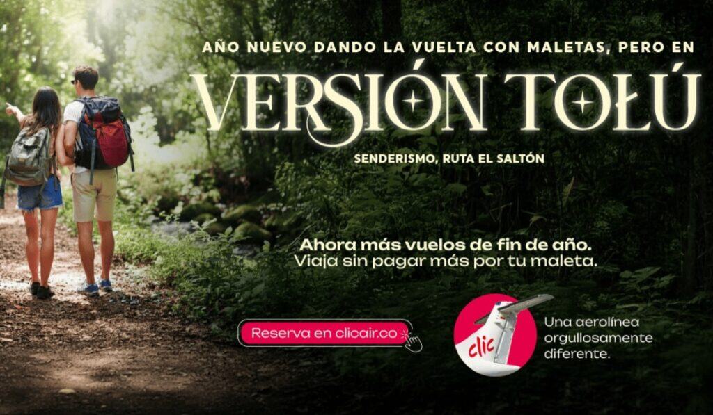 Más vuelos y mayor capacidad: la aerolínea Clic Air refuerza su operación hacia Tolú y Coveñas en temporada vacacional Clic Air refuerza su operación hacia Tolú y Coveñas