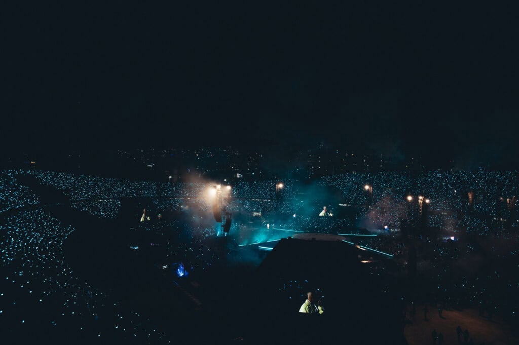 Así estaba el Atanasio Girardot en el concierto de J Balvin. Foto: cortesía oficina de prensa Gus Rincón. 