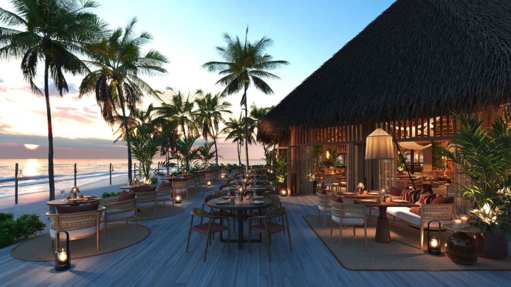 La división de lujo del Grupo Accor firmó nuevo resort en las Maldivas: estos son los detalles Restaurante de V Villas Maldives at Mirihi – MGallery Collection. Foto: cortesía Grupo Accor.