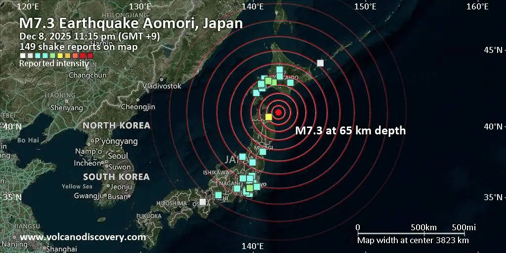 Fuerte terremoto sacude el noreste de Japón y activa alerta de tsunami Fuerte terremoto sacude el noreste de Japón y activa alerta de tsunami