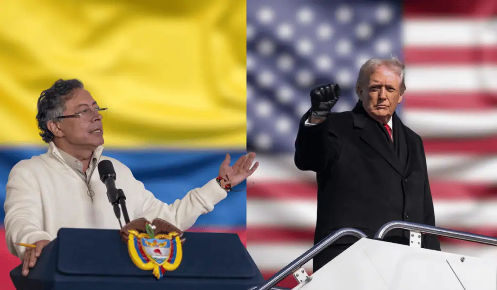 Presidente Petro llega a Washington para reunión con Trump Gustavo Petro, presidente de Colombia y su homólogo Donald Trump