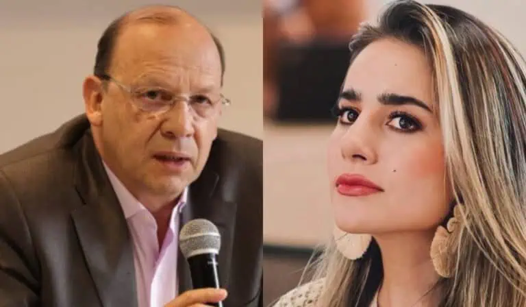 Ministro de Hacienda, Germán Ávila y Jenny Lindo, contralora delegada para la economía y las finanzas del Estado.