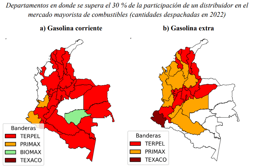 Terpel concentra casi un tercio del negocio de combustibles en Colombia; Biomax quiere ganar terreno con la compra de Primax Fuente: Universidad Externado de Colombia.