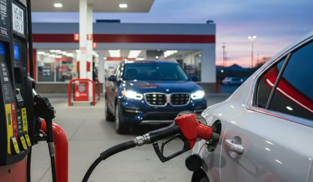 Primicia | Gobierno Petro prepara otro bajonazo a los precios de la gasolina: esta sería la nueva reducción Precio de la gasolina. Imagen: Generada con IA de Gemini
