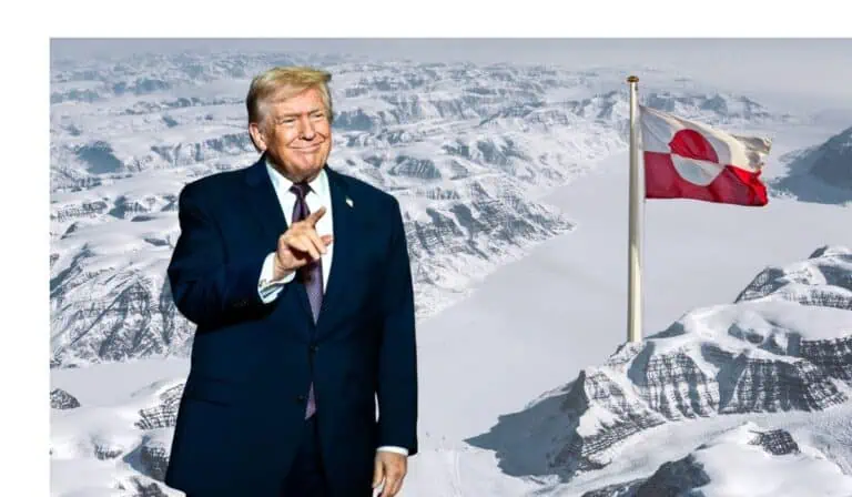 Trump anuncia acuerdo con Dinamarca para ampliar presencia militar en Groenlandia El deshielo en el Ártico está ampliando rutas marítimas y reforzando el valor estratégico de Groenlandia para EE. UU. y Europa. Imágenes: White House y Canva.