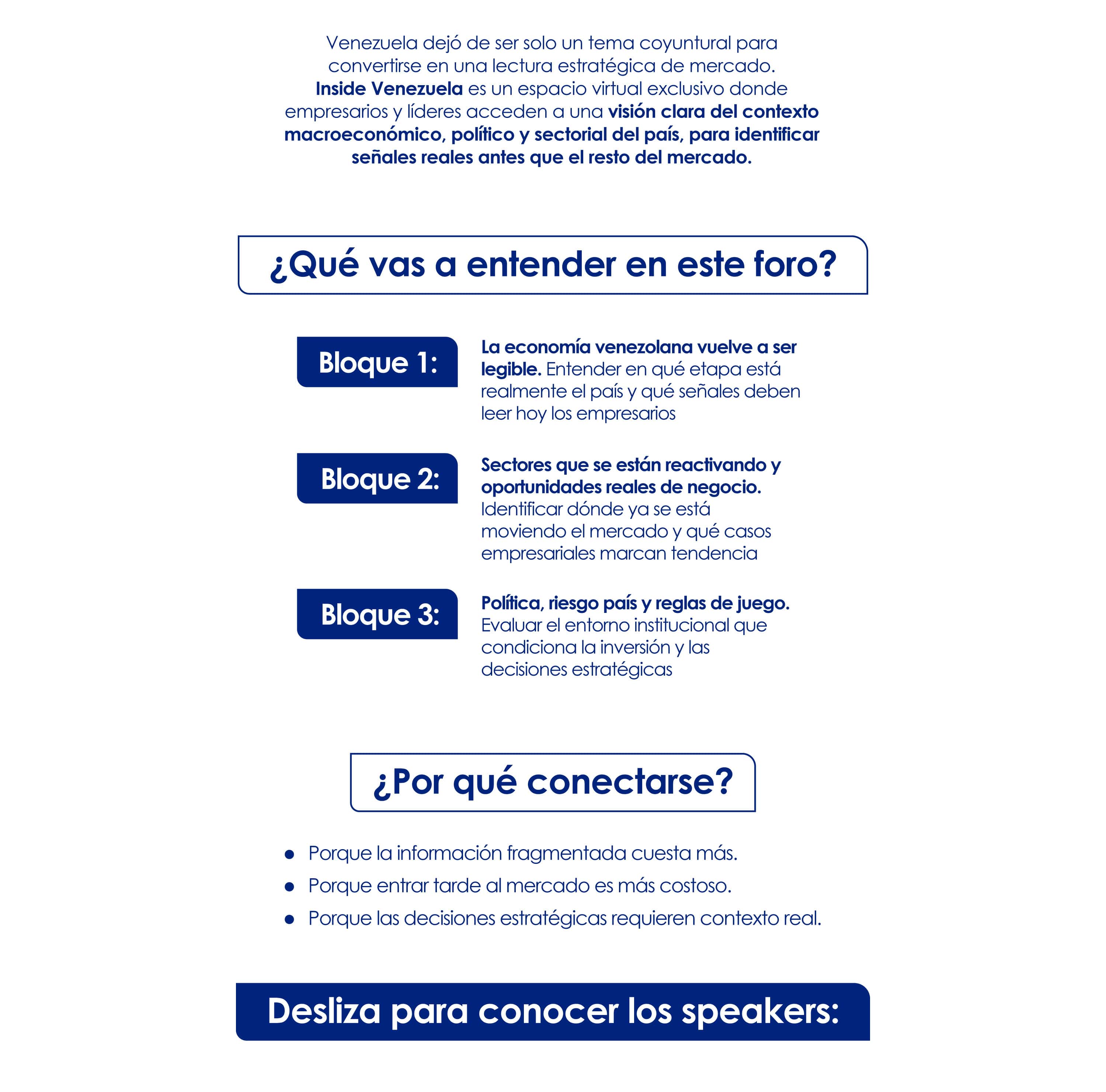 Foro virtual: Inside Venezuela - El potencial que despierta