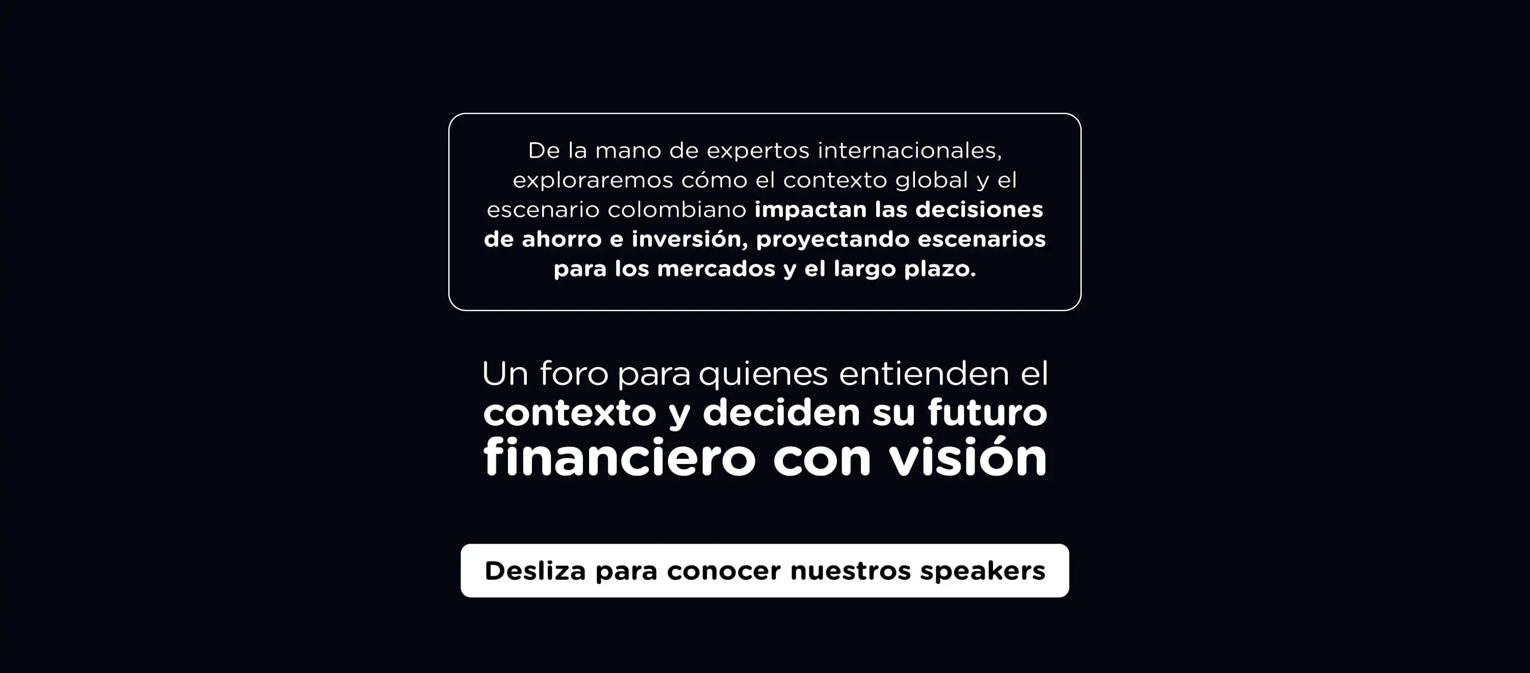 Foro Virtual – Proyecciones Colombia 2026: ahorro e inversión en un año electoral