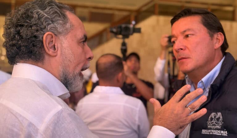 Dudas sobre software y competencias continúan, aunque Registraduría rechaza fraude para elecciones de 2026 Ministro del Interior, Armando Benedetti y registrador, Hernán Penagos