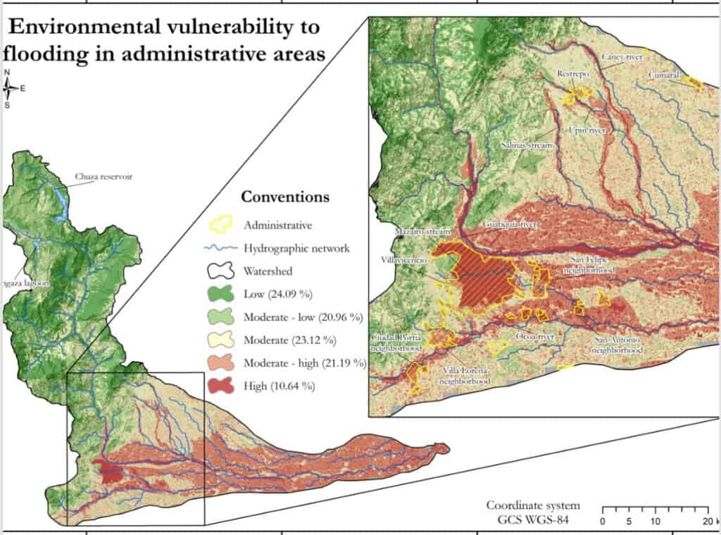 Municipios con riesgo de inundación zona Chingaza Municipios con riesgo de inundación zona Chingaza