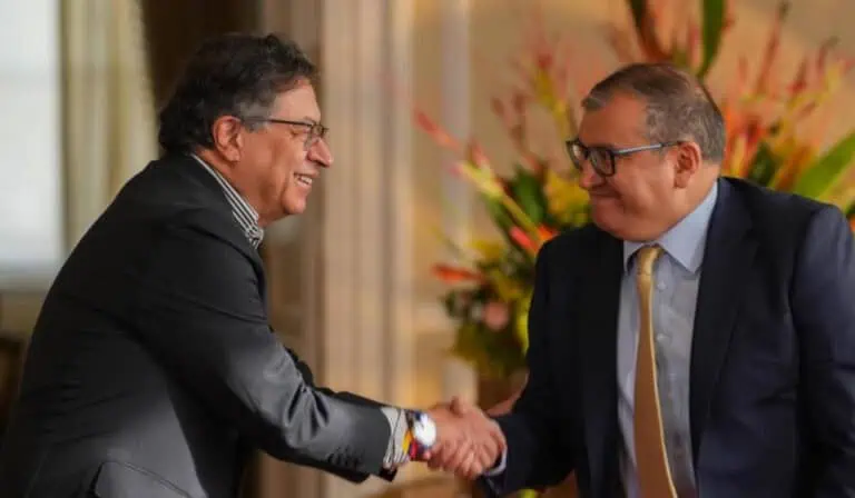 Presidente Gustavo Petro y magistrado Miguel Polo Rosero