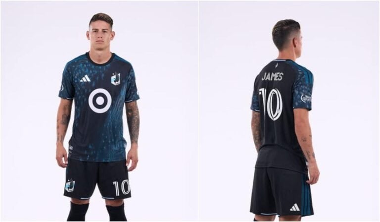 Traer la camiseta de James Rodríguez del Minnesota FC a Colombia vale casi la mitad de un salario mínimo 