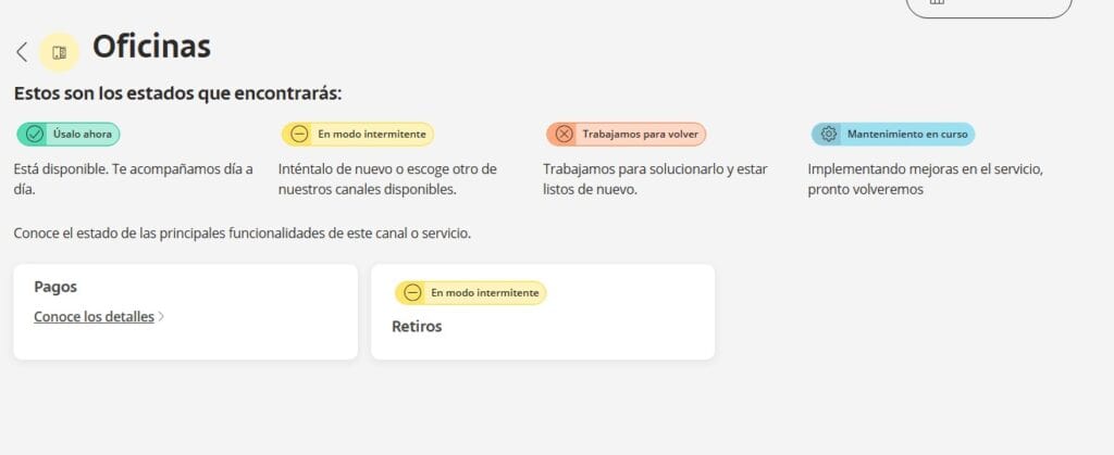 Clientes aún reportan fallas en varios servicios de Bancolombia Clientes aún reportan fallas en varios servicios de Bancolombia