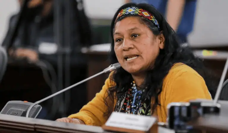 Aída Quilcué, candidata a la vicepresidencia por el Pacto Histórico. Imagen: Senado
