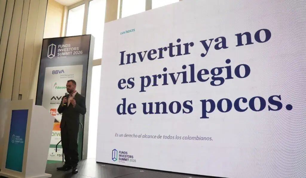 Las claves de los fondos de inversión para diversificar y fortalecer el mercado de capitales en Colombia Apertura del Funds Investors Summit 2026. Foto: Sebastián Alvarado/Valora Analitik.
