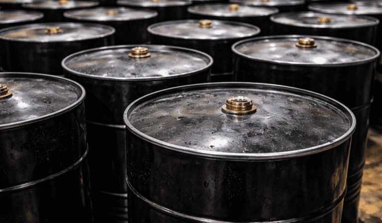 Así se comportaron los commodities energéticos tras los primeros días de combate en Irán Barriles de petróleo. Imagen: Generada por inteligencia artificial