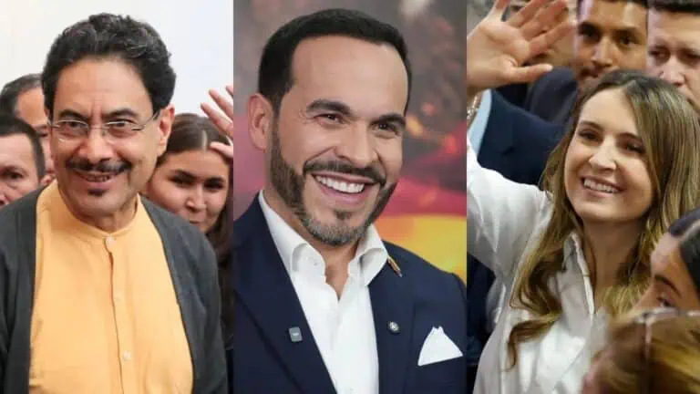 Candidatos presidenciales Iván Cepeda, Abelardo de la Espriella y Paloma Valencia