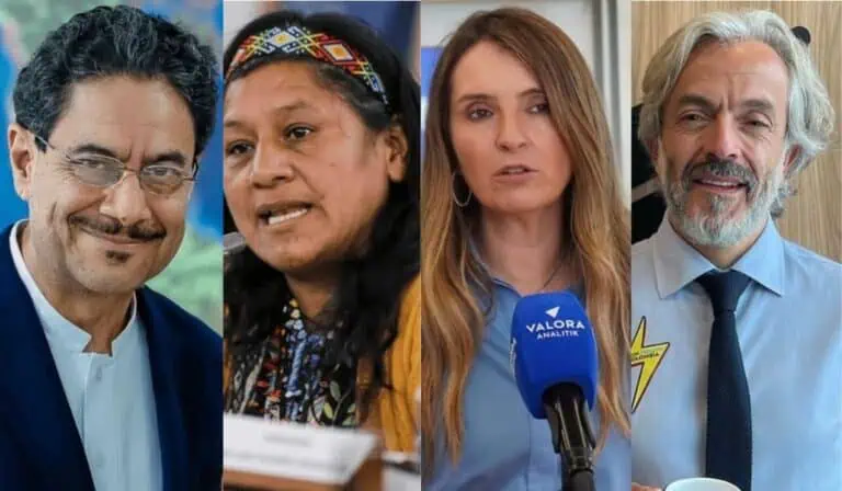 Iván Cepeda, Aída Quilcué, Paloma Valencia y Juan Daniel Oviedo