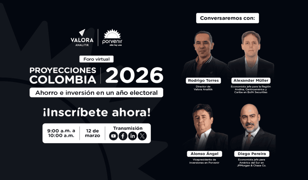 Expertos en el foro “Proyecciones Colombia 2026” debatirán el impacto del año electoral en el ahorro y la inversión Expertos en el foro “Proyecciones Colombia 2026” debatirán el impacto del año electoral en el ahorro y la inversión