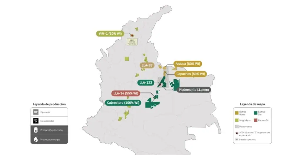 Parex se convirtió en la petrolera privada más grande de Colombia: tendrá 10 % de la producción del país Activos de Parex en Colombia. Imagen: Parex