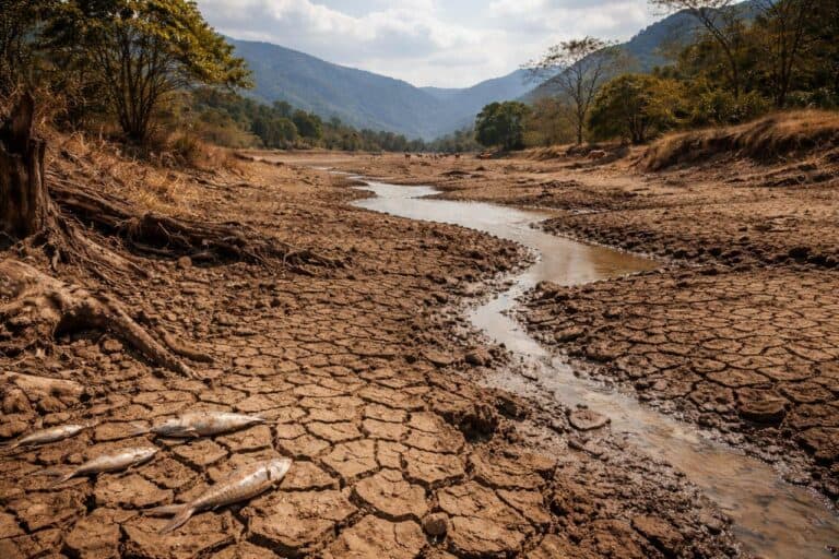 Temporada de calor se extendería hasta finales de 2026 y presionaría al alza las tarifas de energía Sequía. Imagen: Generada por AI