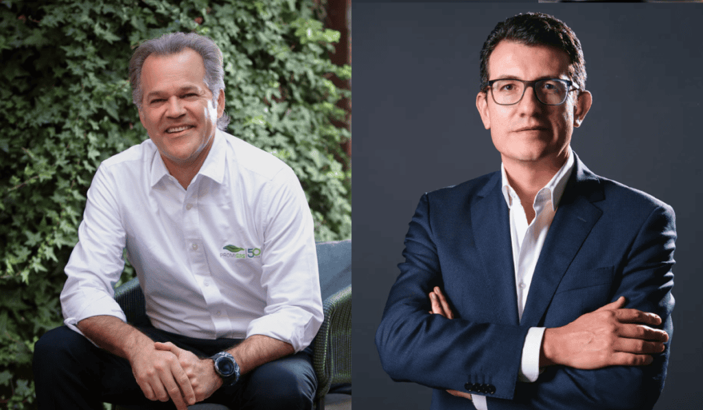 TGI y Promigas niegan haber cobrado más a usuarios de gas y dicen que no deben devolver $150.000 millones Juan Manuel Rojas, presidente de Promigas, y Jorge Henao, gerente de TGI: Imagen: Promigas/TGI